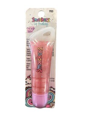 Rare Bonne Bell Bubble Font Smackers Lip Frosting 703 BIRTHDAY Clip-On Lip Gloss